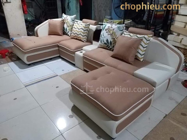 Sofa đệm góc nỉ loạt 3 - Image 2