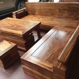 Sofa gỗ ghế góc hương xám
