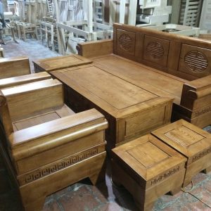 Sofa gỗ ghế pháo sồi