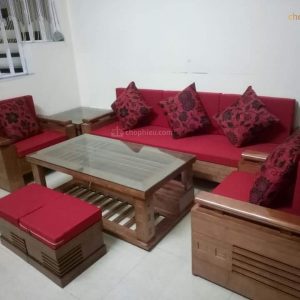 Sofa gỗ ghế đối xoan đào