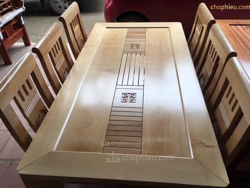 Bộ bàn ăn ghế cuốn thư - Image 5