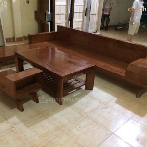 Sofa gỗ góc yếm vát