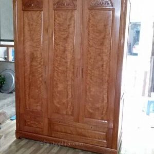 Tủ áo 3 cánh gỗ lát