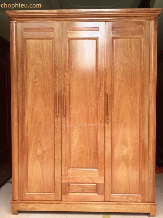 Tủ quần áo 3 cánh gỗ xoan đào