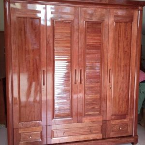 Tủ quần áo 4 cánh gỗ gội