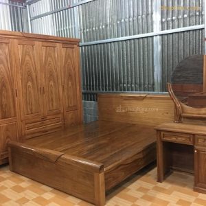 Tủ quần áo 4 cánh gỗ hương xám