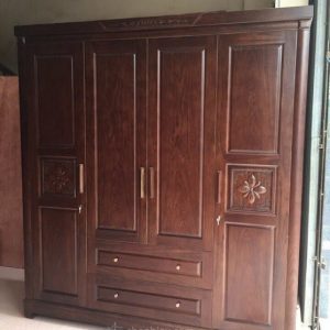 Tủ quần áo 4 cánh gỗ mun