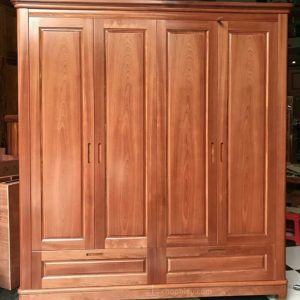 Tủ quần áo 4 cánh gỗ xoan đào