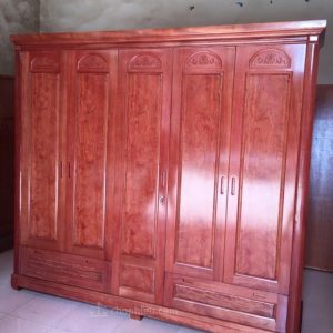 Tủ quần áo 5 cánh gỗ gội