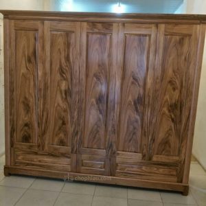 Tủ quần áo 5 cánh gỗ hương xám