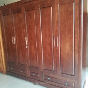 Tủ quần áo 5 cánh gỗ mun