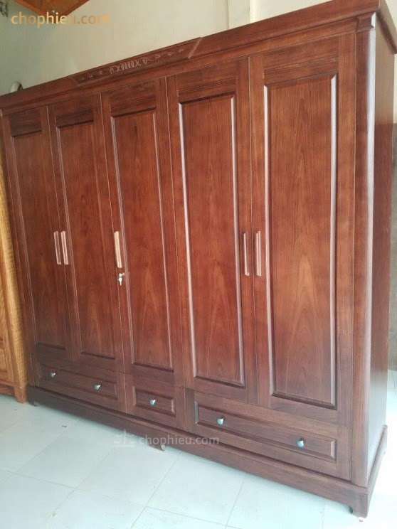 Tủ quần áo 5 cánh gỗ mun
