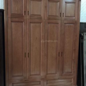 Tủ quần áo cao 4 cánh gỗ xoan đào