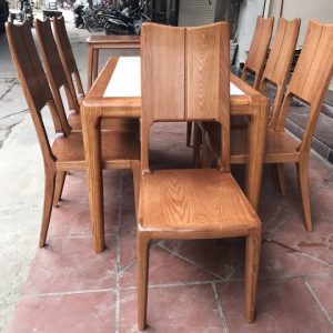 Bộ bàn ăn ghế 2 lá dọc