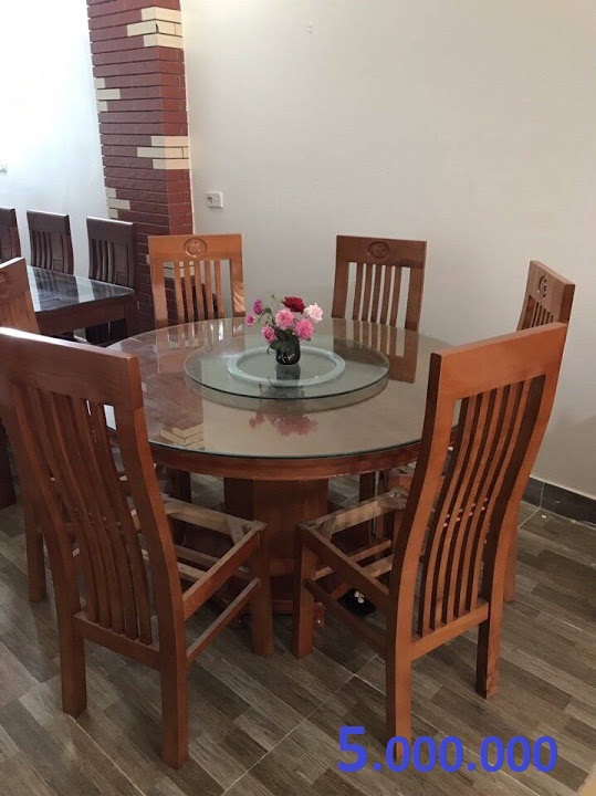 Bộ bàn ăn ghế 5 lan bàn tròn - Image 2