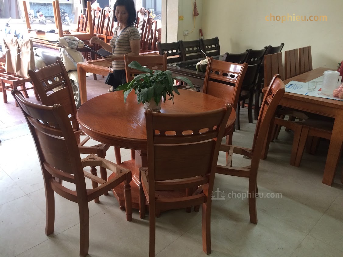 Bộ bàn ăn ghế 5 lỗ bàn tròn - Ảnh 2