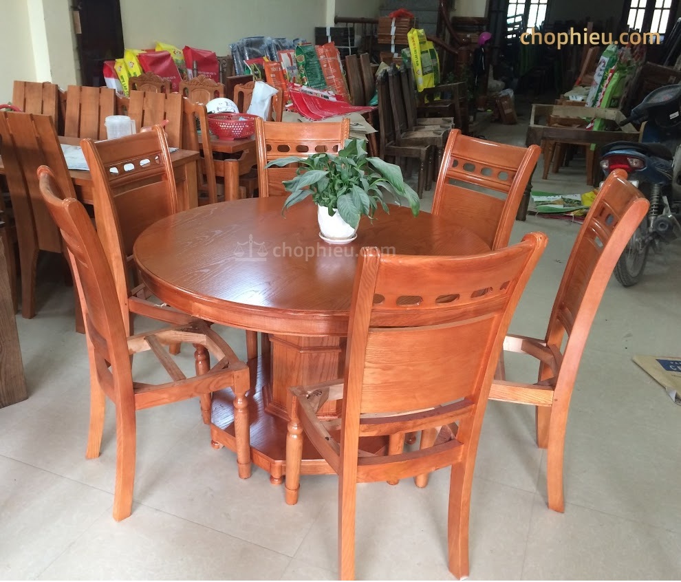 Bộ bàn ăn ghế 5 lỗ bàn tròn - Ảnh 4