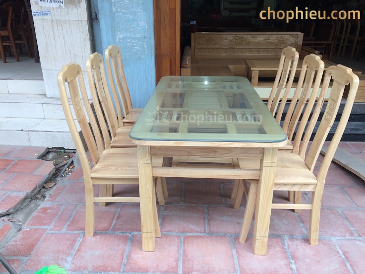 Bộ bàn ăn ghế thọ tròn bàn 2 triện