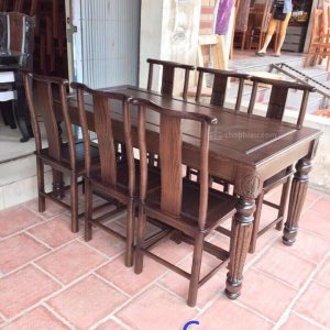 Bộ bàn ăn ghế vai tàu