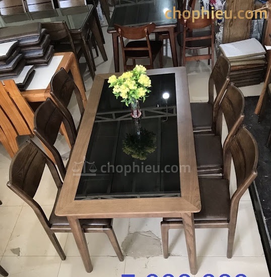 Bộ bàn ăn ghế tựa vát bàn chân côn - Ảnh 5