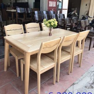 Bộ bàn ăn ghế tựa vát bàn chân côn