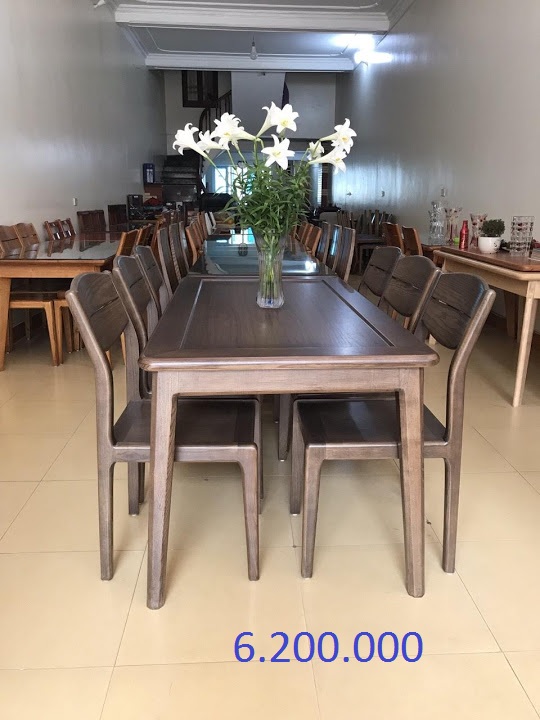 Bộ bàn ăn ghế tựa vát bàn chân côn - Ảnh 3