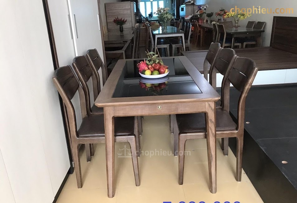 Bộ bàn ăn ghế tựa vát bàn chân côn - Ảnh 4