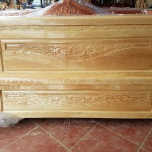 Giường sồi phẳng hoa dây