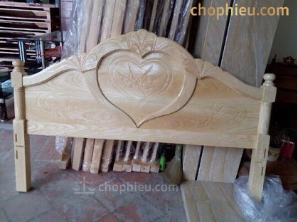 Giường sồi phẳng trai tim - Ảnh 2