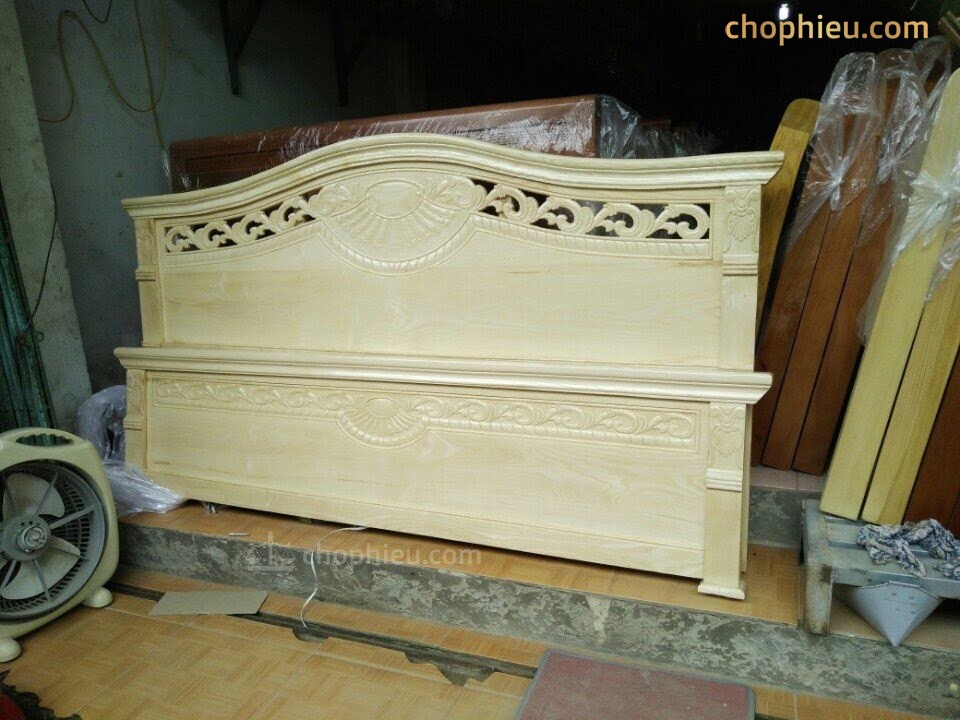 Giường sồi vòm cột - Image 2