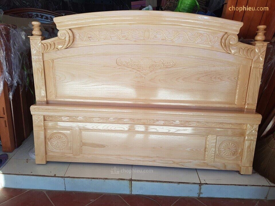 Giường sồi vòm cột