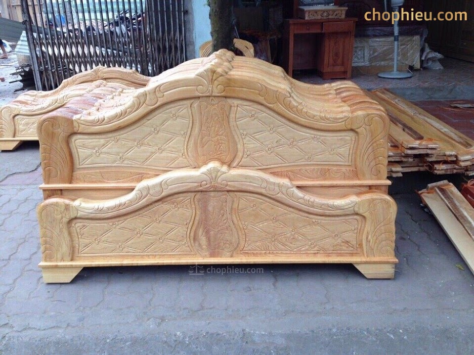 Giường sồi vòm hoa dây - Ảnh 3