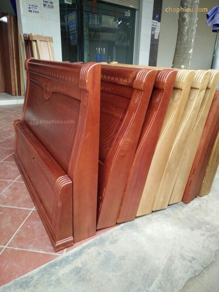 Giường xoan đào vòm cột bắp - Image 2