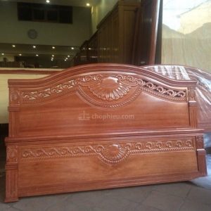 Giường xoan đào vòm tựa bục