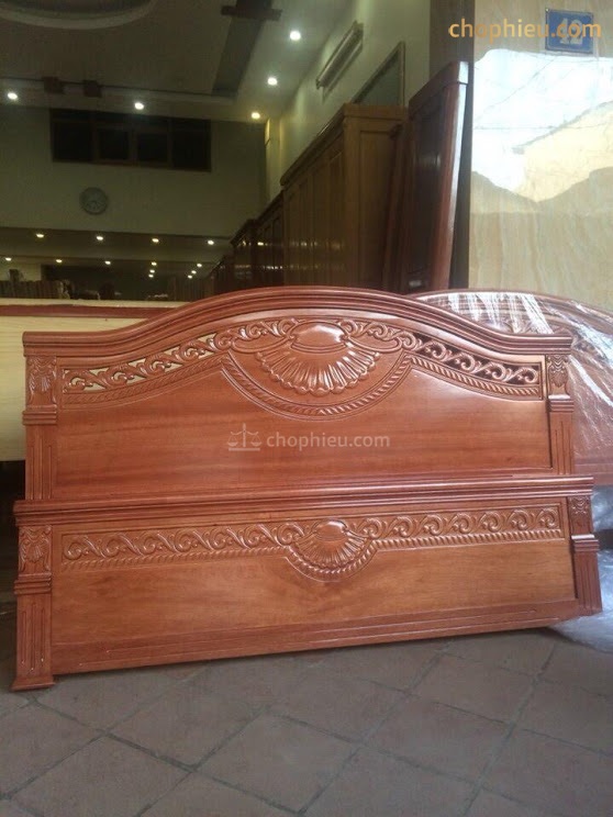 Giường xoan đào vòm tựa bục