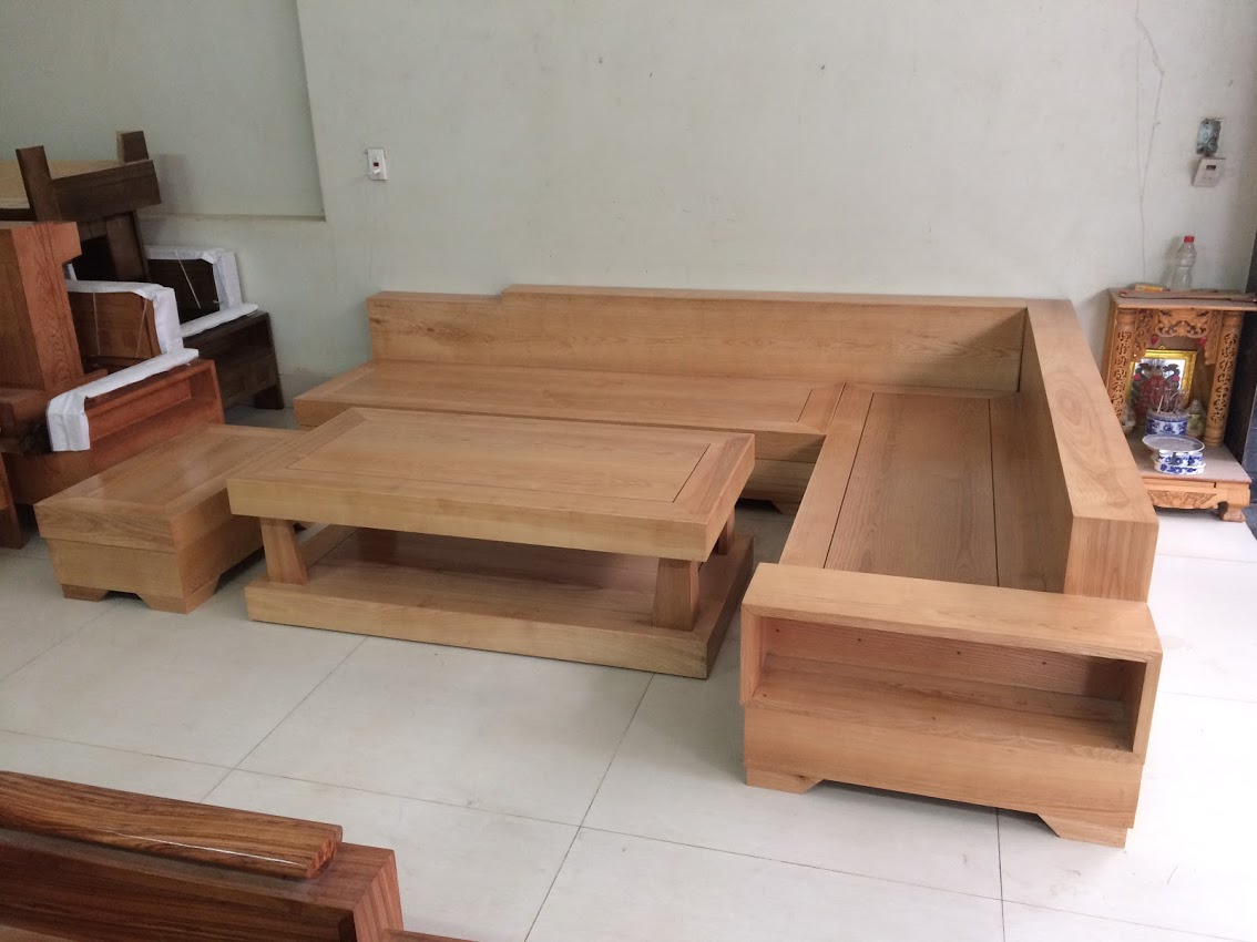 Sofa gỗ ghế góc hộp - Image 3