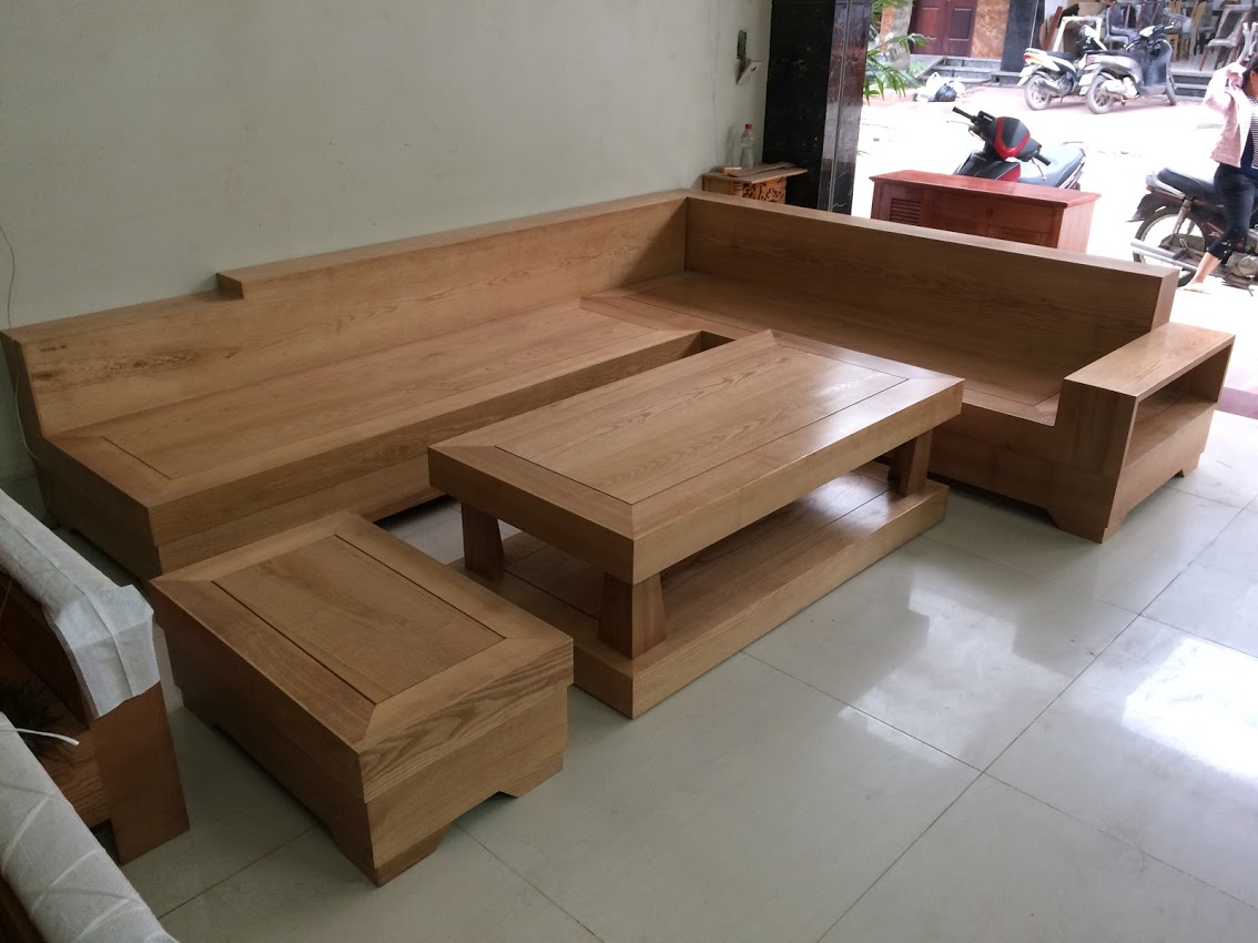 Sofa gỗ ghế góc hộp - Image 4