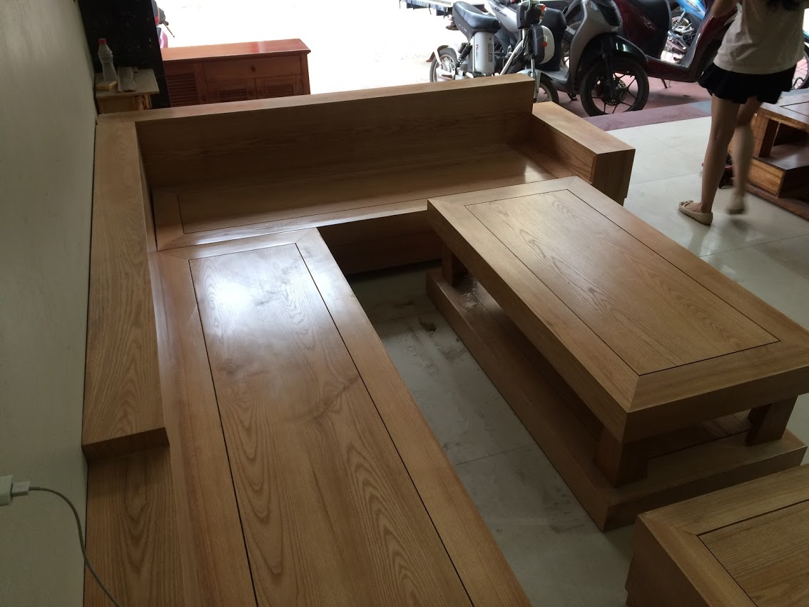 Sofa gỗ ghế góc hộp - Image 5