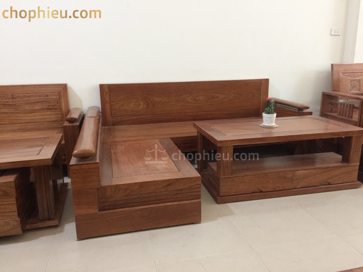 Sofa gỗ góc nhỏ hương đá - Image 2