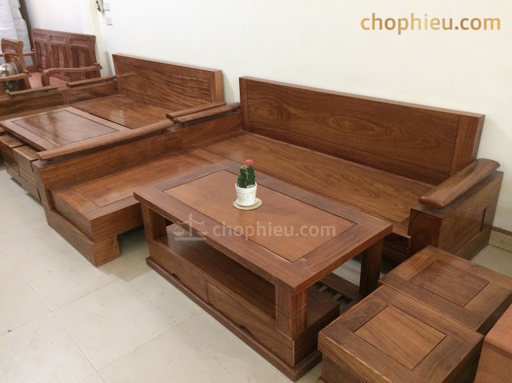 Sofa gỗ góc nhỏ hương đá - Image 3