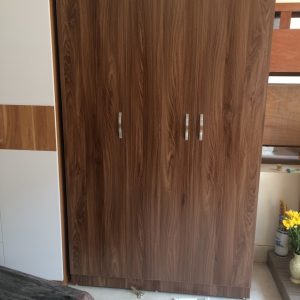 Tủ min 3 canh trơn màu xoan đào