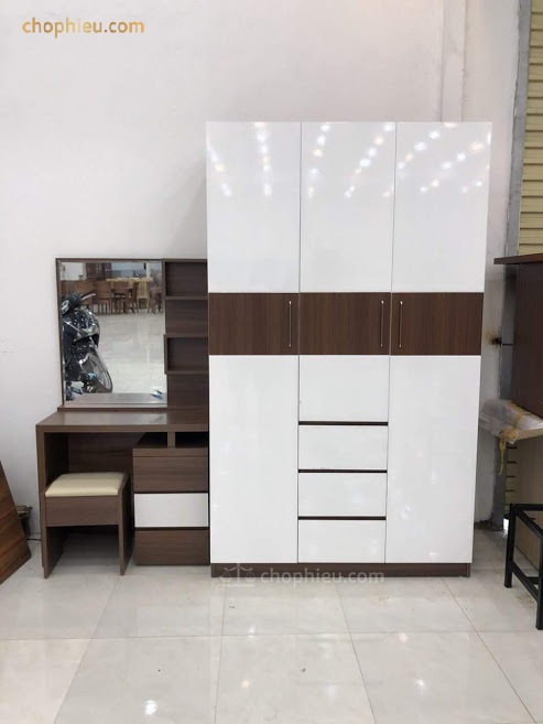 Tủ min cải màu 3 cánh 3 ngăn kéo