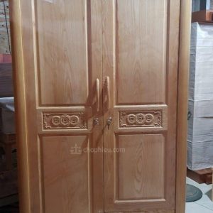 Tủ quần áo 2 cánh gỗ sồi