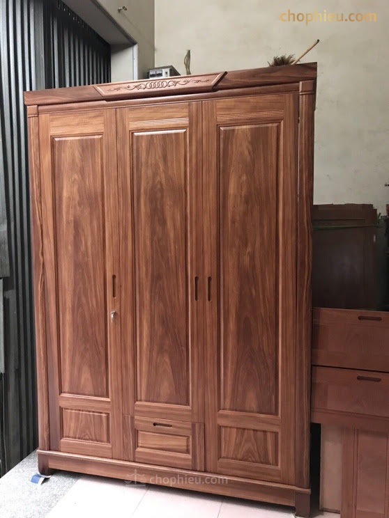 Tủ quần áo 3 cánh gỗ cẩm - Image 4