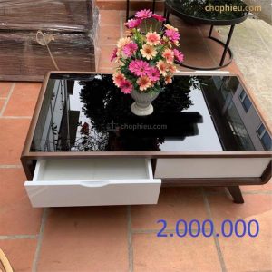 Bàn sofa 4 chân 2 ngăn kéo