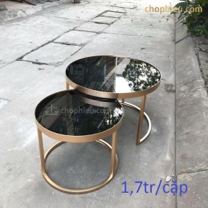 Bàn sofa cặp mặt kính