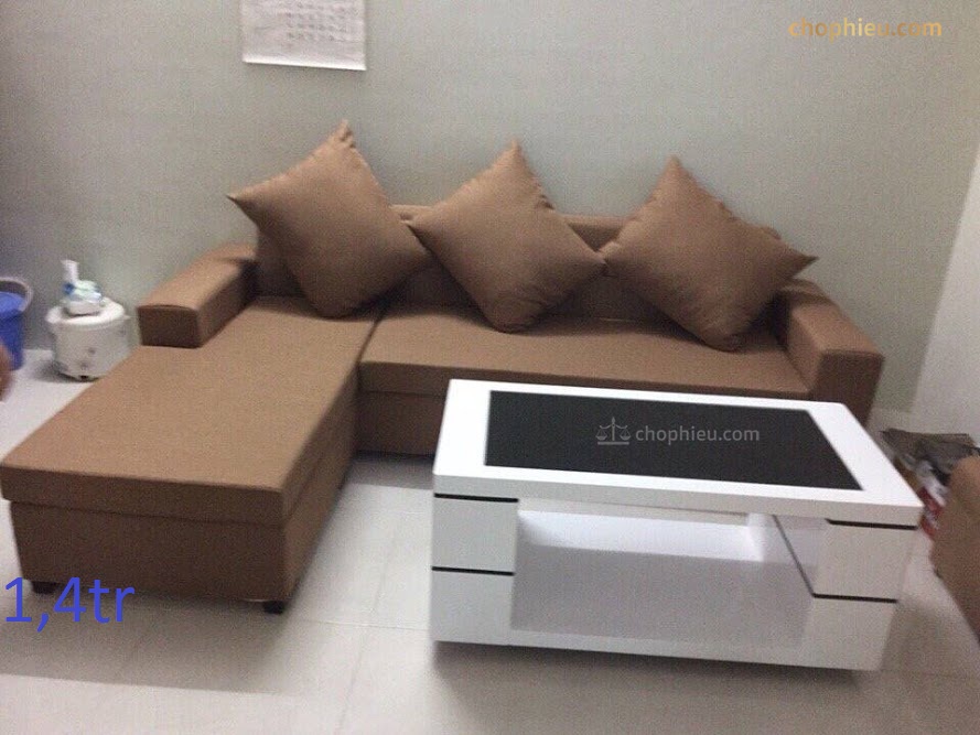 Bàn sofa cột gỗ công nghiệp - Image 2