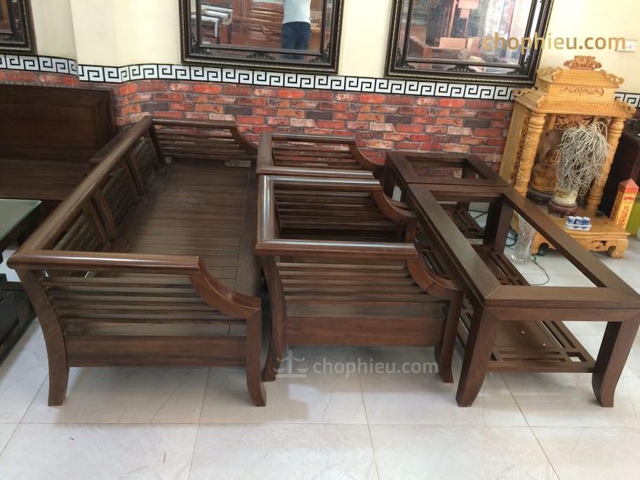 Sofa gỗ ghế oải gỗ mun - Image 3