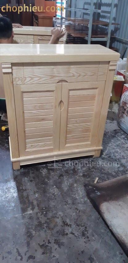 Tủ giày gỗ sồi mặt nan - Image 4