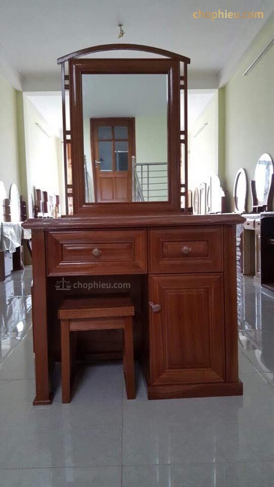 Bàn trang điểm gỗ xoan đào 80cm - Image 3